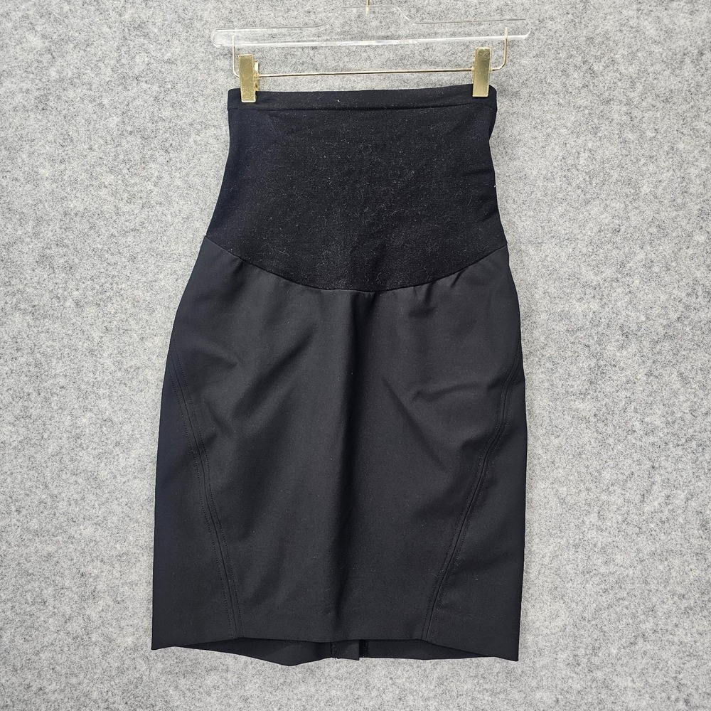 A Pea in the Pod Maternity Skirt Womens Small Black Stretch Work Office 22x24